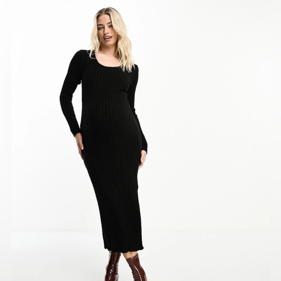 Asos Maternity Ribbed Sweater Dress - Picture 4 of 8